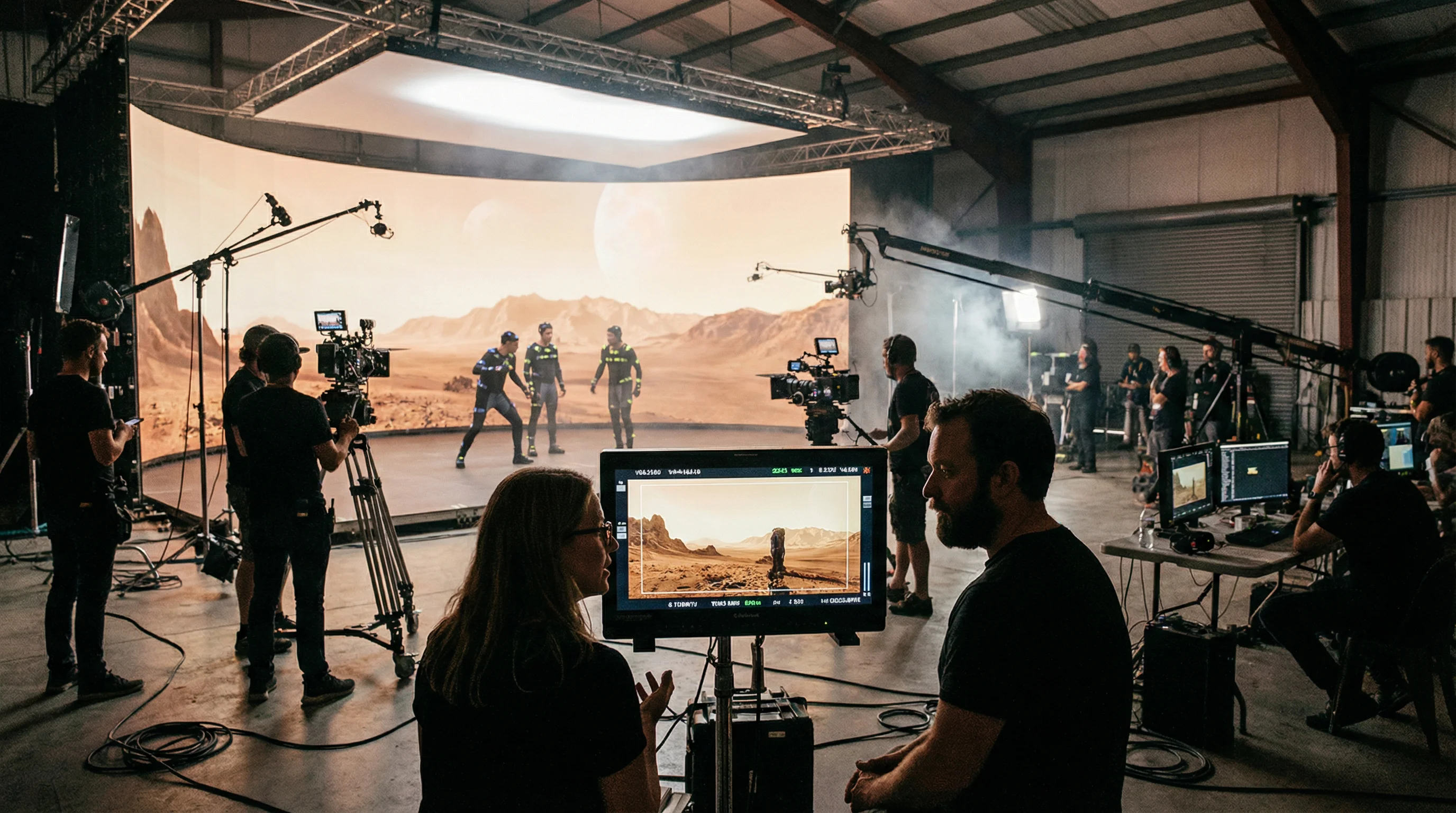 科幻电影《星际迷途》虚拟制片拍摄现场